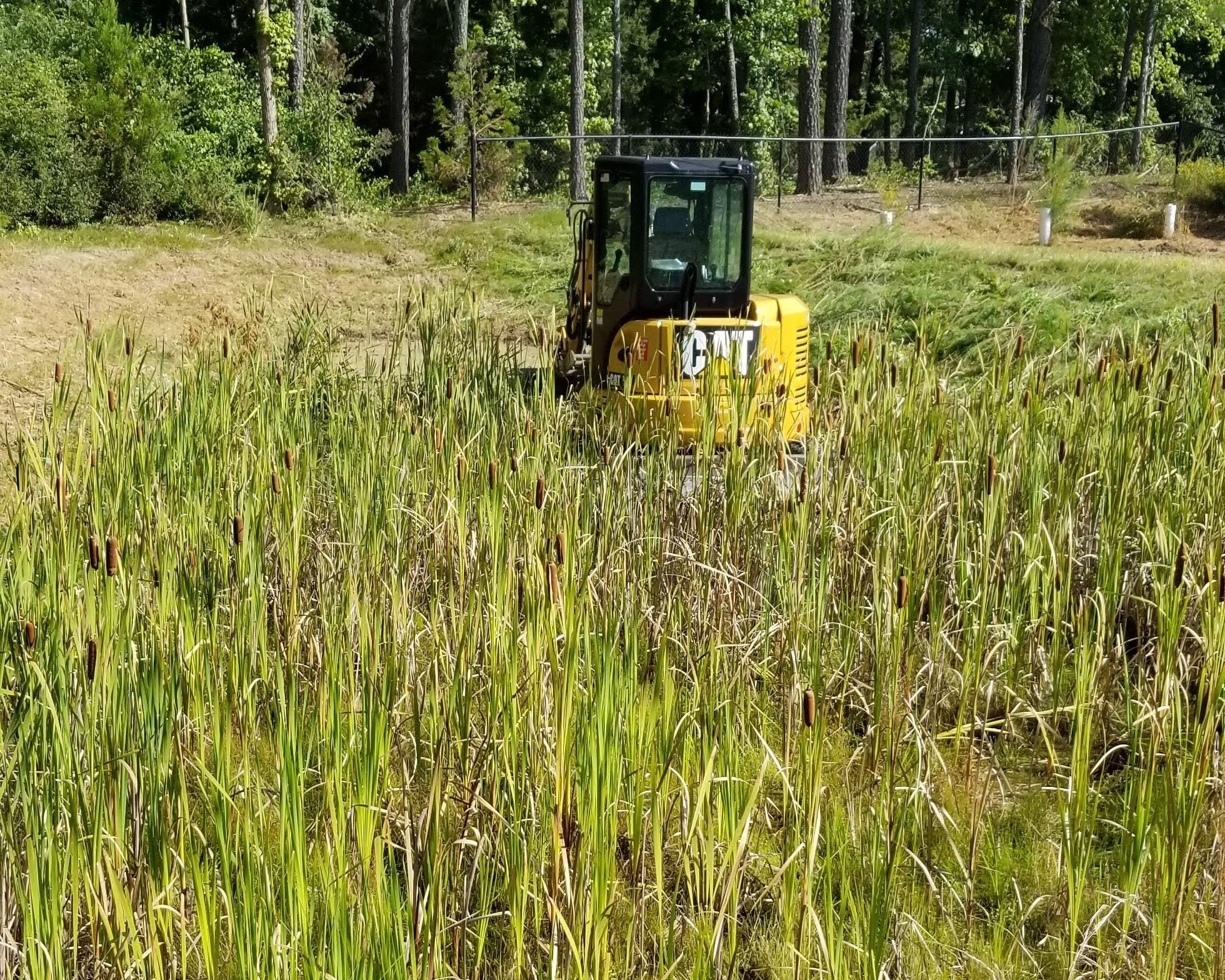 Non-compliant stormwater control measure requiring inspection and maintenance in North Carolina