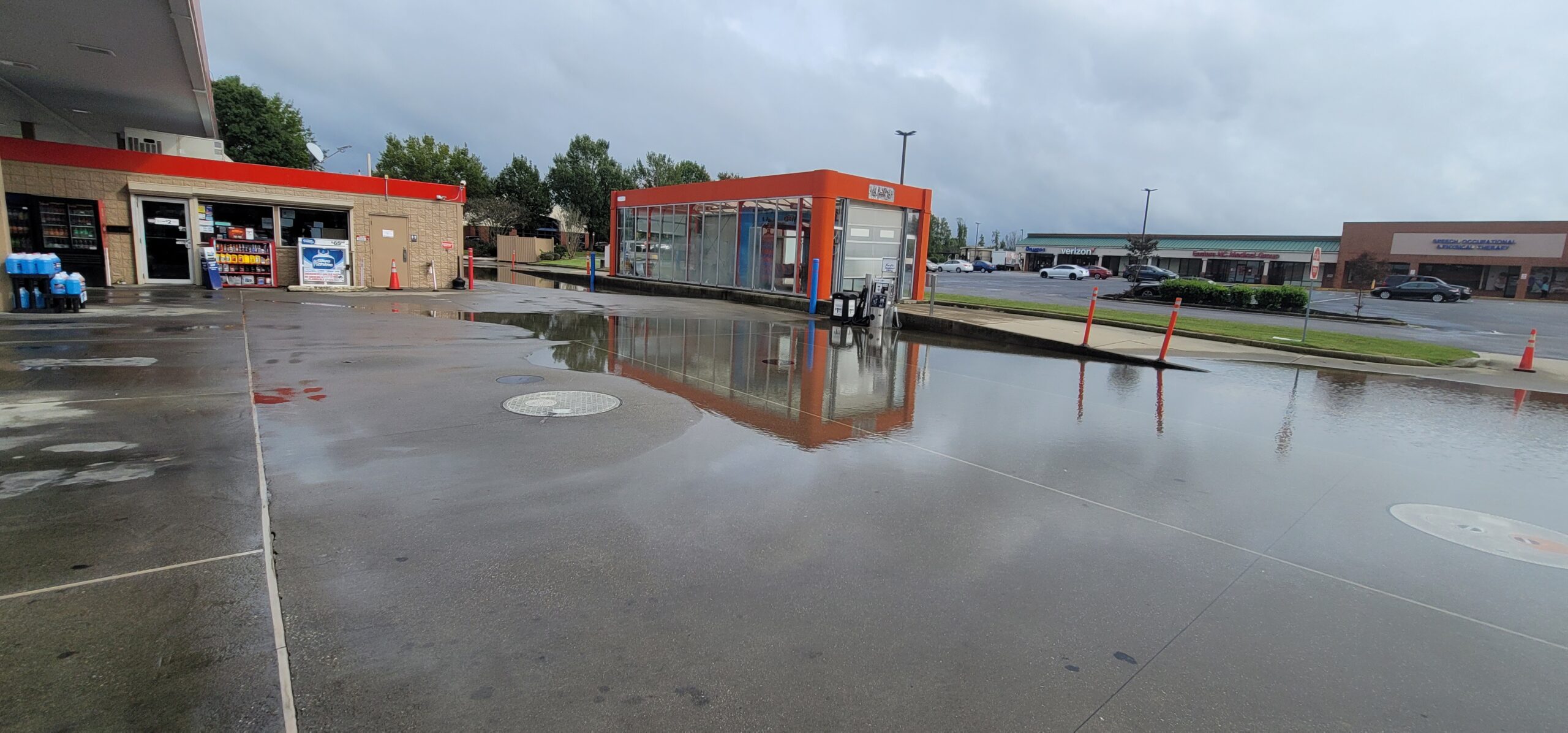 Emergency stormwater response for flooded parking lot due to clogged catch basins
